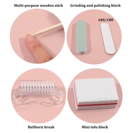 1pack ,Manicure And Pedicure Set, Mini Nail File And Orange Nail Stick Set