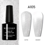 MAYCHAO Glitter Gel Nail Polish 7.3ml Semi-permanent Sequins Shiny Gel Base Top Coat Soak Off UV LED Varnish Nail Art Decoration
