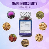 Herbal Gummies Supplement Maca Root Plant Extract Blend A Variety of Vitamins Suitable for Women Daily Wellness Support  60Count