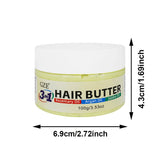 GZE 3 in 1 Hair Butter Nourishing Cream with Rosemary, Argan & Jojoba Oils for Deep Conditioning, Frizz Control, Stong Hair Root