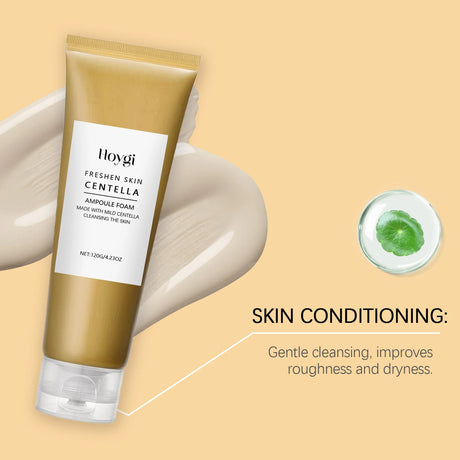 Centella Deep Cleansing Foam Facial Cleanser Low PH Soothing Hydrating Exfoliating Blackhead Remover Hyaluronic Acid Face Wash