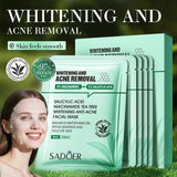 SADOER Salicylic Acid Nicotinamide Facial Masks Anti-acne Whitening Moisturizing Acne Removal Anti-Aging Facial Masks Skin Care