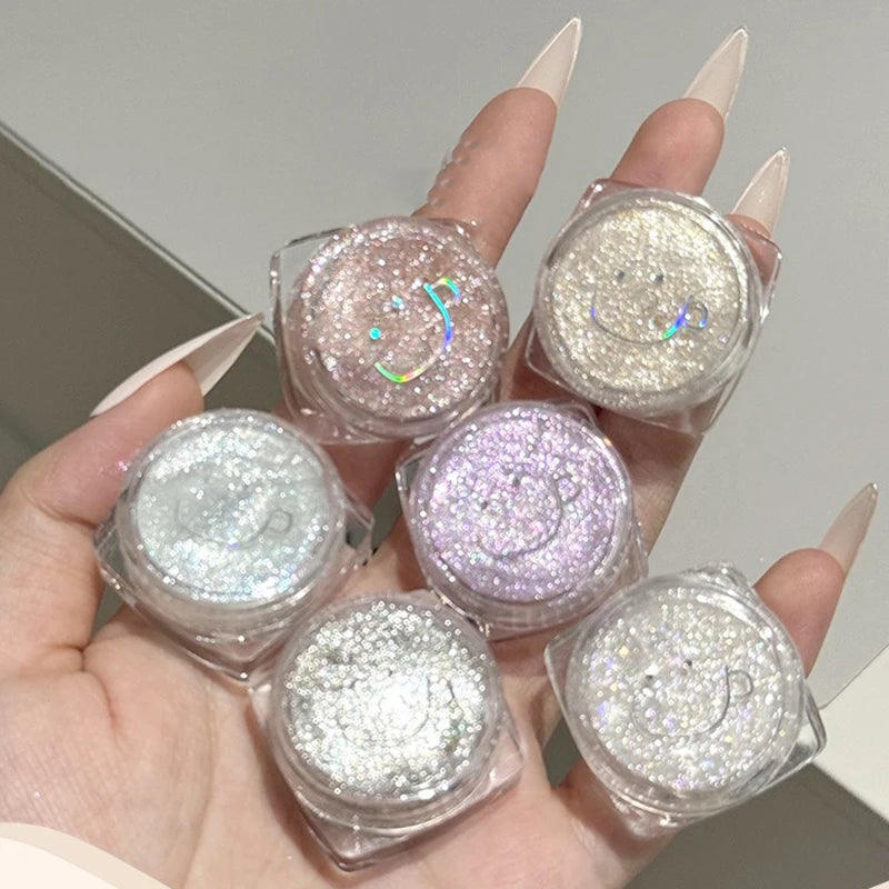 Diamond Purple Liquid Gel Eyeshadow Pearl Glitter Body Highlighter Sequins Monochrome Shimmer Brighten High Gloss Quick Drying