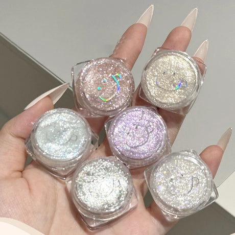 Diamond Purple Liquid Gel Eyeshadow Pearl Glitter Body Highlighter Sequins Monochrome Shimmer Brighten High Gloss Quick Drying