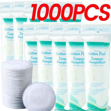 Facial Makeup Remover Disposable Cotton Pads Soft Breathable Double Sided Round Nail Polish Remover Cleansing Pads Makeup Tools