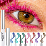 Colorful Slender Mascara Waterproof Fast Drying Curling Eyelashes Multicolor Lashes Makeup Long Lasting Blue Green Cosmetics