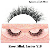 Half Lashes Short Mink Eyelashes Fluffy Soft False Eyelashes Wispy Cross Strip Eye Lashes Natural Mink Eyelash Extension Makeup
