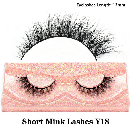 Half Lashes Short Mink Eyelashes Fluffy Soft False Eyelashes Wispy Cross Strip Eye Lashes Natural Mink Eyelash Extension Makeup