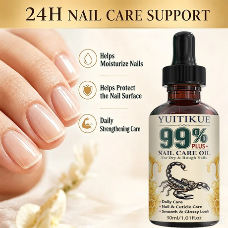 YUITIKUE 99% Plus Nail Care Oil 30ml Moisturizing Cuticle Oil Improve Dry Rough Fingernails Toenails Nail Strengthener