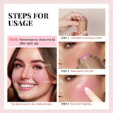 Pocket Matte Blush Stick Long Lasting Non-Sticky Lip & Cheek Tint Natural Nude Brightening Contour Rouge