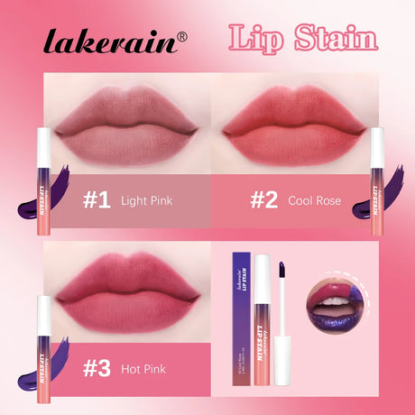 Blading Lip Gloss Peel and Stick Set Long-lasting Waterproof Pink Lip Gloss Transfer Resistant Natural Lip Cosmetics 3 Colors