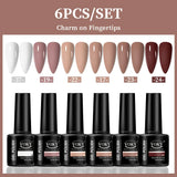 VOKY 6-Piece Set of Nail Gel, Seasonal Fashionable Nail Gel, The Perfect Gift for Ladies to Give During Festivals