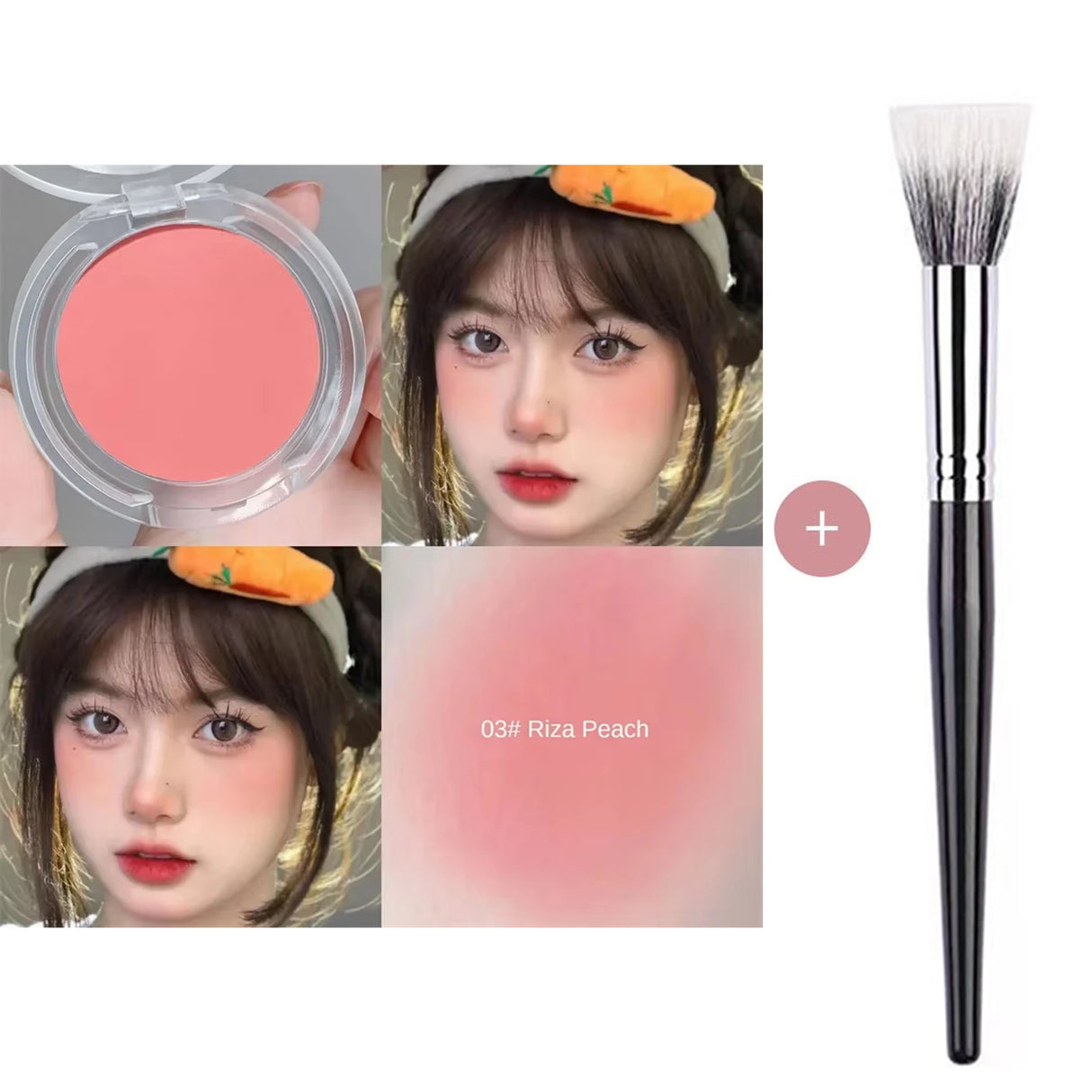 Monochrome blush Matte Natural Cheek Color Brightening Face Waterproof Facial Contouring Makeup Blush Powder Soft Makeup
