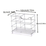 5-Slot Stainless Steel Toothbrush Holder - Space-Saving Freestanding Design, No Installation Required, Ideal for  Bathrooms