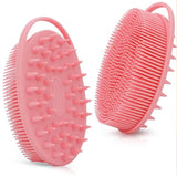 Exfoliating Sponge Dead Body Scrubber Skin Head Washing Brush Comb Silicone Bristle Bath Brush Scalp Massager Bath Tool Hygienic