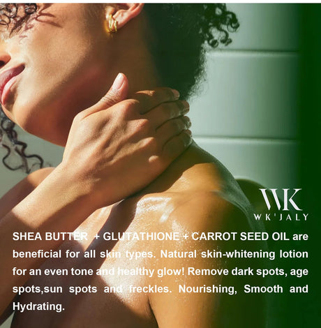 WK JALY Glow Booster Whitening Body Lotion, With Glutathione, Remove Dark Spots, Melanin, Even Skin Tone Cream for All Skin Type