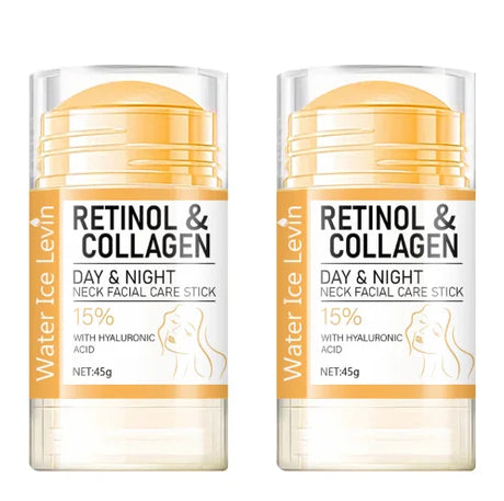 Retinol & Collagen Neck Facial Care Stick with Hyaluronic Acid, Deeply Moisturizes and Firms Skin Day & Night