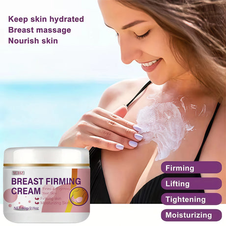 Women's Breast Care Cream - Strengthens and Firms the Skin - Suitable for All Skin Types, Moisturizing Formula, Softens Skin, Firms the Breasts - 60g