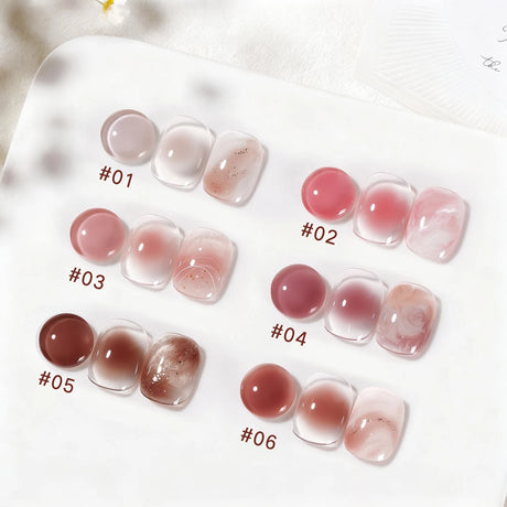 MIANEL 10ML Pure Desire Blush Jelly Gel Nail Polish 2026 New Ice Clear Nude Clear Nail Polish Pink Nails 1-9pcs