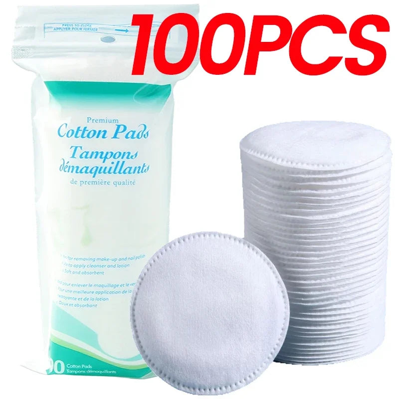 Facial Makeup Remover Disposable Cotton Pads Soft Breathable Double Sided Round Nail Polish Remover Cleansing Pads Makeup Tools