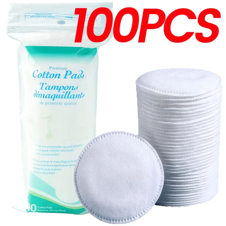 Facial Makeup Remover Disposable Cotton Pads Soft Breathable Double Sided Round Nail Polish Remover Cleansing Pads Makeup Tools