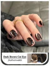 WS Black Glass Cat Magnetic Gel Nail Polish Punk Style Nail Art Manicure Varnis Semi Permanent Gel for Winter Nail Supplies