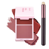2Color Blush Cream and Brush Powder Long-lasting Wearing High Pigment Natural Matte Blush For Girl Blush Cosmtics
