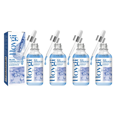 Hoygi Blue Copper Peptide Firming Serum for All Skin Types Collagen Boost Repair Hydrating Fast Absorbing Non-Irritating