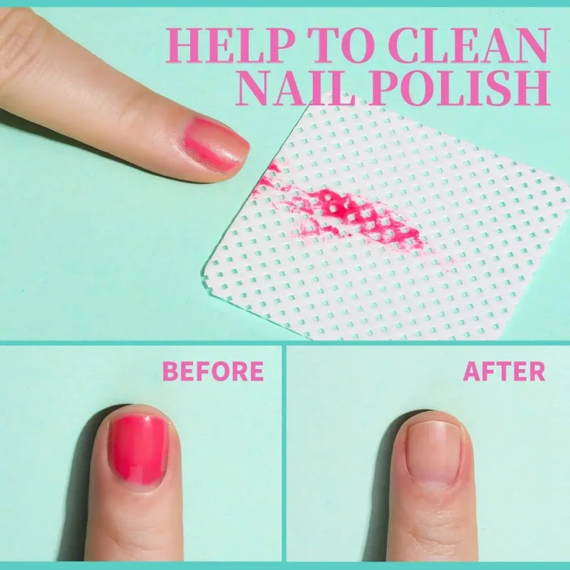 200 Pieces Lint-Free Nail Wipes Professional Eyelash Extension Glue Wipes Nail Polish Removal Wipes for Salon Use