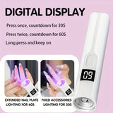 Professional Nail UV LED Flashlight with Display Rechargeable Portable Desk Nail Dryer Stand UV Lamp for Nails Art Removable