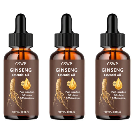 GSWP Ginseng Hair Oil, with Plant Extracts, Is Refreshing and Moisturizing, Reduces Tangles, Nourishes the Scalp. 60/120/180ml