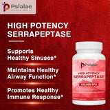 High Potency Serratiopeptidase Capsules - Supports Sinus Health and Airway Function and Improves Immunity Supplement