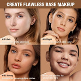 Waterproof Matte Concealer Cream Lightweight Foundation Makeup Base Full Coverage For Face And Dark Circles