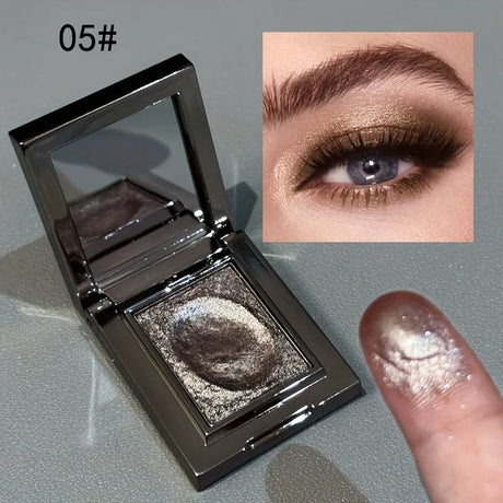 Single Color Glitter Eyeshadow Waterproof Sweatproof Long Lasting Highlight for Party Cosplay