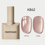 MAYCHAO Glitter Gel Nail Polish 7.3ml Semi-permanent Sequins Shiny Gel Base Top Coat Soak Off UV LED Varnish Nail Art Decoration