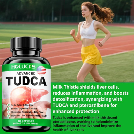 HOLUCKS TUDCA Supplement, Support Liver Cleansing, Detoxification and Repair, Digestive Health, Immune Support