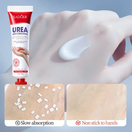 SADOER Urea Anti-Cracking Hand Cream Deep Moisturizing Improve Dryness Relieve Itching Panthenol HA Nourish Hand Skin Care