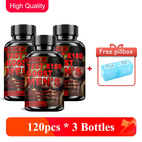 Natural Male Test Booster Capsules, Supports Healthy T Levels, Vitality, Stamina, Muscle Strength & Sustained Daily Energy