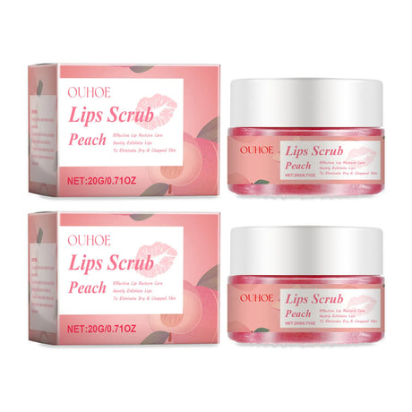 Peach Brightening Lip Scrub Exfoliating Pink Plumper Moisturize