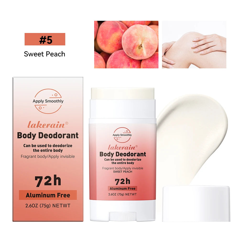 New Whole Body Deodorant Invisible Cream Stick 72 Hour Odor Control Aluminum Free Baking Soda Free Skin Care