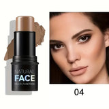 Natural Face Highlighter Concealer,Waterproof Face Contour Pen, Easily Sculpt Your Fface to Create a Perfect Light Makeup Effect