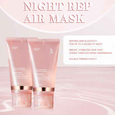 Overnight Collagen Firming Mask 75ml - Deep Moisturizing Pulling Formula for Smooth, Radiant Skin by Morning Wake-Up Glow.
