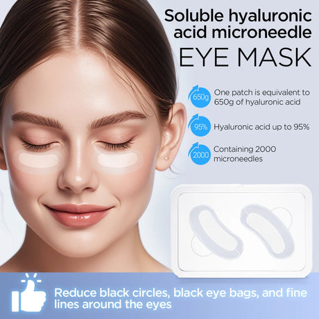 Korean Skin Care Hyaluronic Acid Microneedles Eye Patches 10-100PCS for Eyes Care Dark Circle Moisturizing Under Eye Gel Pad