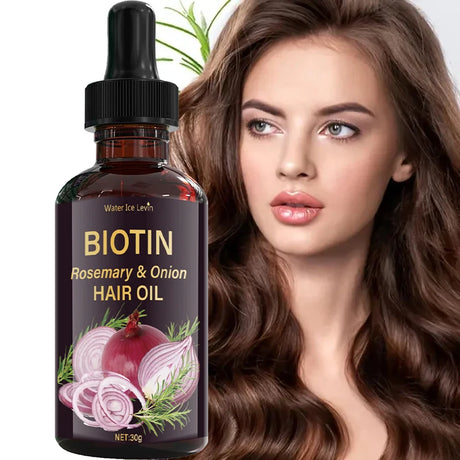 Rosemary & Onion Hair Oil with Biotin Complex - Nourishing Formula for Softer Hair - Heat Styling Support
