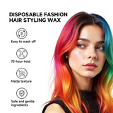 Temporary Hair Color Wax Coloring Styling Pomade Mild White Covering Nourishing Hair Clay Color Cream Gel Hair Dye Mud Easy Wash