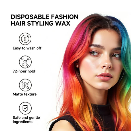 Temporary Hair Color Wax Coloring Styling Pomade Mild White Covering Nourishing Hair Clay Color Cream Gel Hair Dye Mud Easy Wash