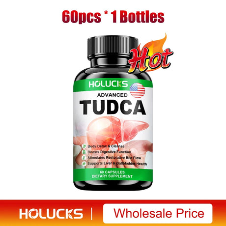 HOLUCKS TUDCA Supplement, Support Liver Cleansing, Detoxification and Repair, Digestive Health, Immune Support