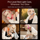 Hello Face M300 4D LED Light Therapy Mask 311 LEDs, 4 Modes, Anti-Aging & Acne Care, Ergonomic Silicone Design, Visual Comfort