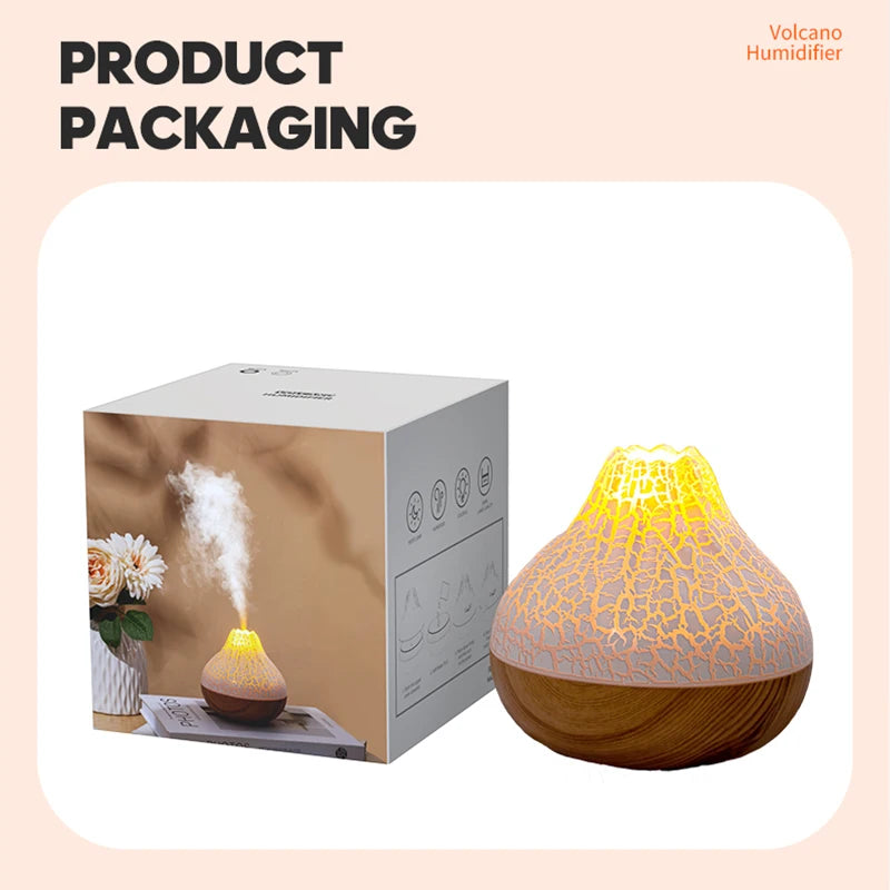 Creative Volcano Air Humidifier Desktop Electric USB Humidificadore Water Mist Diffuser Purifier Air Freshener