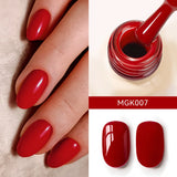 MAYCHAO Cherry Red Gel Nail Polish 12ml Glossy Semi Permanent Soak Off UV LED Frosted Gel Nails Base Painting Varnish